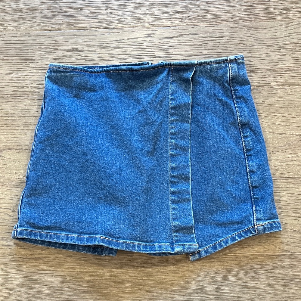 Tractr Classic Blue Denim Skort